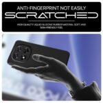 Back Cover for Redmi Note 14 Pro 5G | Poco X7 5G | Ultra Slim Soft Rubberised Case | Inner Velvet Fabric Lining | Matte Silicone Flexible Mobile Case | Camera Protection - Black - Image 5