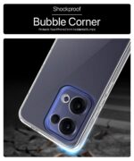 Transparent Back Cover Case for Oppo Reno 13 5G | Raised Bumps for Full Device & Camera Protection Shockproof TPU Silicone Back Case Mobile Cover Transparent - Image 5