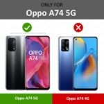 Polycarbonate Translucent Hybrid Back Case Cover for Oppo A74 5G Smoked Matte Back | 360 Degree Protection | Protective Hard Case (Black Bumper) - Image 2