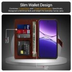 Shock Proof Flip Cover Back Case for Oppo F29 5G | Magnetic Wallet Leather Case with Stand - Image 4