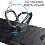 Shock Proof Back Case Mobile Cover for Xiaomi Redmi Note 10 Pro (Armor | Hybrid PC + TPU | Full Protection with Ring Holder Kickstand | Carbon Black) - Image 5