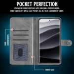Shock Proof Flip Cover Back Case for Redmi Note 14 Pro 5G | Magnetic Wallet Leather Case with Stand - Image 6