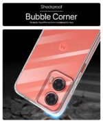 Transparent Back Cover Case for Compatible with Motorola Moto G35 5G | Raised Bumps for Full Device & Camera Protection Shockproof TPU Silicone Back Case Mobile Cover Transparent - Image 5