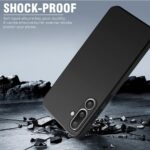 Back Cover for Samsung Galaxy M56 5G | Galaxy F56 5G | Ultra Slim Soft Rubberised Case | Inner Velvet Fabric | Matte Silicone Flexible Mobile Case | Camera Protection - Black - Image 4