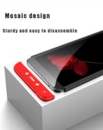 3-in-1 Double Dip Anti Slip Super Slim Hybrid All Angle Protection Lightweight Matte Hard Back Case Cover for XIAOMI REDMI 6A - Black with Blue - Image 4