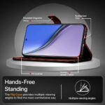 Shock Proof Flip Cover Back Case for Realme P3 Ultra 5G | Magnetic Wallet Leather Case with Stand - Image 8