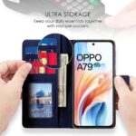 Shock Proof Flip Cover Back Case for Oppo A79 5G | Magnetic Wallet Leather Case with Stand - Image 6