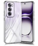 Crystal Clear Transparent Back Cover Case Compatible with Oppo Reno 12 Pro 5G Shockproof Flexible TPU Silicone Case with Full Body & Camera Protection Transparent - Image 2