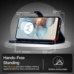 Shock Proof Flip Cover Back Case for Motorola Moto G24 Power 5G | Magnetic Wallet Leather Case with Stand - Image 5