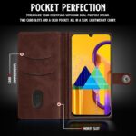 Shock Proof Flip Cover Back Case for Samsung Galaxy M30S | Magnetic Wallet Leather Case with Stand - Image 6