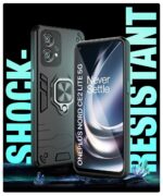 Polycarbonate 1+ Oneplus Nord Ce 2 Lite 5G Tough Armor Bumper Back Case for Oneplus Phone Cover | Ring Holder & Kickstand in-Built | Excellent 360 Degree Protection (Carbon Black) - Image 3