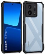 Shockproof Crystal Clear Back Cover Case for Xiaomi 13 Pro 5G | 360 Degree Protection | Protective Design | Transparent Back Cover Case for Xiaomi Mi 13 Pro 5G (Black Bumper) - Image 2