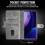 Shock Proof Flip Cover Back Case for Motorola Moto Edge 40 5G | Magnetic Wallet Leather Case with Stand - Image 3