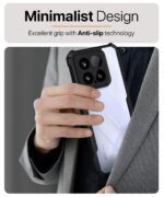 Shock Proof Clear Protective Back Case for Xiaomi 15 5G - AirEDGE Technology | 360 Degree Camera Protection | Transparent Hybrid Back Case Mobile Cover - Black - Image 5