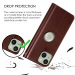 Shock Proof Flip Cover Back Case for Apple Iphone 15 | Magnetic Wallet Leather Case with Stand - Image 8