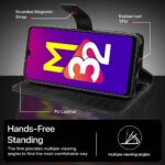 Shock Proof Flip Cover Back Case for Samsung Galaxy M32 4G | Magnetic Wallet Leather Case with Stand - Image 5