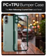 kelpuj Shock Proof Clear Protective Back Case for Nothing CMF Phone 1 - AirEDGE Technology | 360 Degree Camera Protection | Transparent Hybrid Back Case Mobile Cover - Green - Image 6