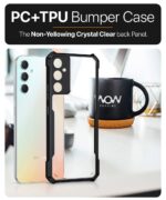 kelpuj TPU+PC Shock Proof Clear Protective Back Case for Samsung Galaxy A54 5G-Airedge Technology|360 Degree Camera Protection|Transparent Hybrid Back Case Mobile Cover-Black - Image 8