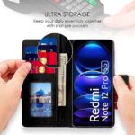 Shock Proof Flip Cover Back Case for Xiaomi Redmi Note 12 Pro 5G | Magnetic Wallet Leather Case with Stand - Image 4