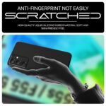 Back Cover for Samsung Galaxy M55 5G | M55s 5G | F55 5G | Ultra Slim Soft Rubberised Case | Inner Velvet Fabric Lining | Matte Silicone Flexible Mobile Case | Camera Protection - Black - Image 5