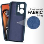 Back Cover for Infinix Hot 30 5G | Ultra Slim Soft Rubberised Case | Inner Velvet Fabric Lining | Matte Silicone Flexible Mobile Case | Camera Protection - Blue - Image 2