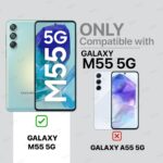 Back Cover for Samsung Galaxy M55 5G | M55s 5G | F55 5G | Ultra Slim Soft Rubberised Case | Inner Velvet Fabric Lining | Matte Silicone Flexible Mobile Case | Camera Protection - Black - Image 2