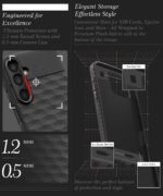 Back Cover for Samsung Galaxy M16 5G | Galaxy F16 5G with Hexa Cube Design | Ultra Slim Rubberised Case | Inner Velvet Fabric | Silicone Flexible Mobile Case | Camera Protection - Black - Image 4