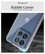 Transparent Back Cover Case for Motorola Moto Edge 60 Stylus 5G | Raised Bumps for Full Device & Camera Protection Shockproof TPU Silicone Back Case Mobile Cover Transparent - Image 4