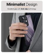 TPU+PC Shock Proof Clear Protective Back Case for Vivo T4X 5G | IQOO Z10X 5G - Airedge Technology | 360 Degree Camera Protection | Transparent Hybrid Back Case Mobile Cover - Black - Image 8