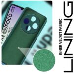 kelpuj Back Cover for Redmi A4 5G | Poco C75 5G | 14C 5G | Poco M7 | Ultra Slim Soft Rubberised Case | Inner Velvet Fabric Lining | Matte Silicone Flexible Mobile Case | Camera Protection - Green - Image 4