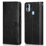 Shock Proof Flip Cover Back Case for Samsung Galaxy M21 / M30S / M21 2021 Edition | Magnetic Wallet Leather Case with Stand