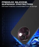 Slim Frameless Back Cover for Vivo T3x 5G | Ultra Thin Lightweight Design & Camera Protection | Soft Matte Silicone Flexible Mobile Case (Black) - Image 5