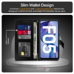 Shock Proof Flip Cover Back Case for Samsung Galaxy F05 | Magnetic Wallet Leather Case with Stand - Image 4