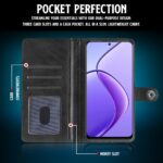 Shock Proof Flip Cover Back Case for Realme 13 5G | Magnetic Wallet Leather Case with Stand - Image 6
