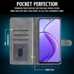 Shock Proof Flip Cover Back Case for Realme 13 5G | Magnetic Wallet Leather Case with Stand - Image 6