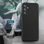 Back Cover for Samsung Galaxy A35 5G | Galaxy A55 5G | Ultra Slim Soft Rubberised Case | Inner Velvet Fabric | Matte Silicone Flexible Mobile Case | Camera Protection - Black - Image 4