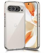 Transparent Back Cover Case for Google Pixel 9 Pro XL | Raised Bumps for Full Device & Camera Protection Shockproof TPU Silicone Back Case Mobile Cover Transparent - Image 3