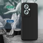 Back Cover for Oppo A79 5G | Ultra Slim Soft Rubberised Case | Inner Velvet Fabric Lining | Matte Silicone Flexible Mobile Case | Camera Protection - Black - Image 6