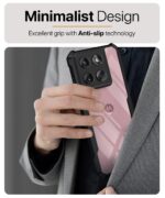 kelpuj Shock Proof Clear Protective Back Case for Moto Edge 60 Fusion - AirEDGE Technology | 360 Degree Camera Protection | Transparent Hybrid Back Case Mobile Cover - Black - Image 8