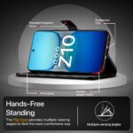 Shock Proof Flip Cover Back Case for Iqoo Z10 5G | Magnetic Wallet Leather Case with Stand - Image 5