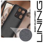 Back Cover for Motorola Moto Edge 50 Ultra | Ultra Slim Soft Rubberised Case | Inner Velvet Fabric Lining | Matte Silicone Flexible Mobile Case | Camera Protection - Black - Image 3
