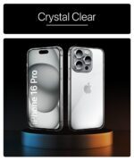 Crystal Clear Transparent Back Cover Case Compatible with iPhone 16 Pro Shockproof Flexible TPU Silicone Case with Full Body & Camera Protection Transparent - Image 4
