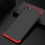 3-in-1 Double Dip Anti Slip Super Slim Hybrid All Angle Protection Lightweight Matte Hard Back Case Cover for XIAOMI REDMI 6A - Black with Blue - Image 3