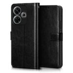 Shock Proof Flip Cover Back Case for Mi Redmi 13 5G | Magnetic Wallet Leather Case with Stand - Image 4