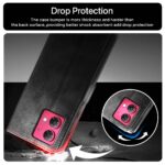 Shock Proof Flip Cover Back Case for Motorola Moto G84 5G | Magnetic Wallet Leather Case with Stand - Image 8