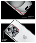 Crystal Clear Transparent Back Cover Case Compatible with iPhone 16 Pro Shockproof Flexible TPU Silicone Case with Full Body & Camera Protection Transparent - Image 6