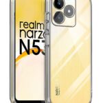 kelpuj Crystal Clear Transparent Back Case for Compatible with Realme Narzo N53 / C53 / C51 | Shockproof TPU Silicone Cover | Full Body & Camera Protection Transparent