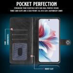 Shock Proof Flip Cover Back Case for Oppo F25 Pro 5G | Magnetic Wallet Leather Case with Stand - Image 6