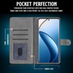 Shock Proof Flip Cover Back Case for Realme 12 Pro 5G Plus | Magnetic Wallet Leather Case with Stand - Image 4