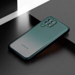 Translucent Hybrid Back Case Cover for Samsung Galaxy F62 | Smoked Matte Back | 360 Degree Protection | Protective Hard Case (Green Bumper) - Image 5